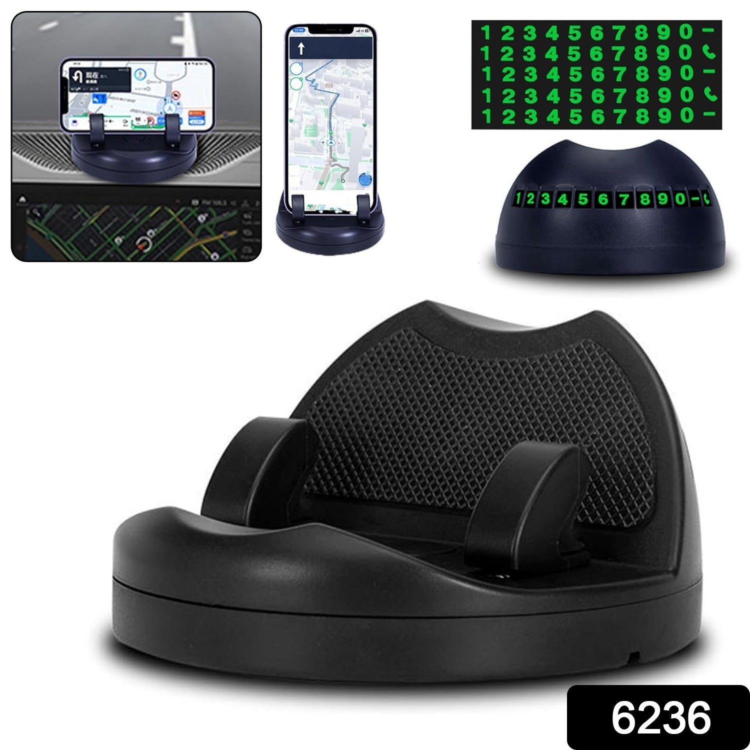 Car Phone Holder – 2-in-1 Anti-Slip Dashboard Mount | Velvet Wheels Secondary image