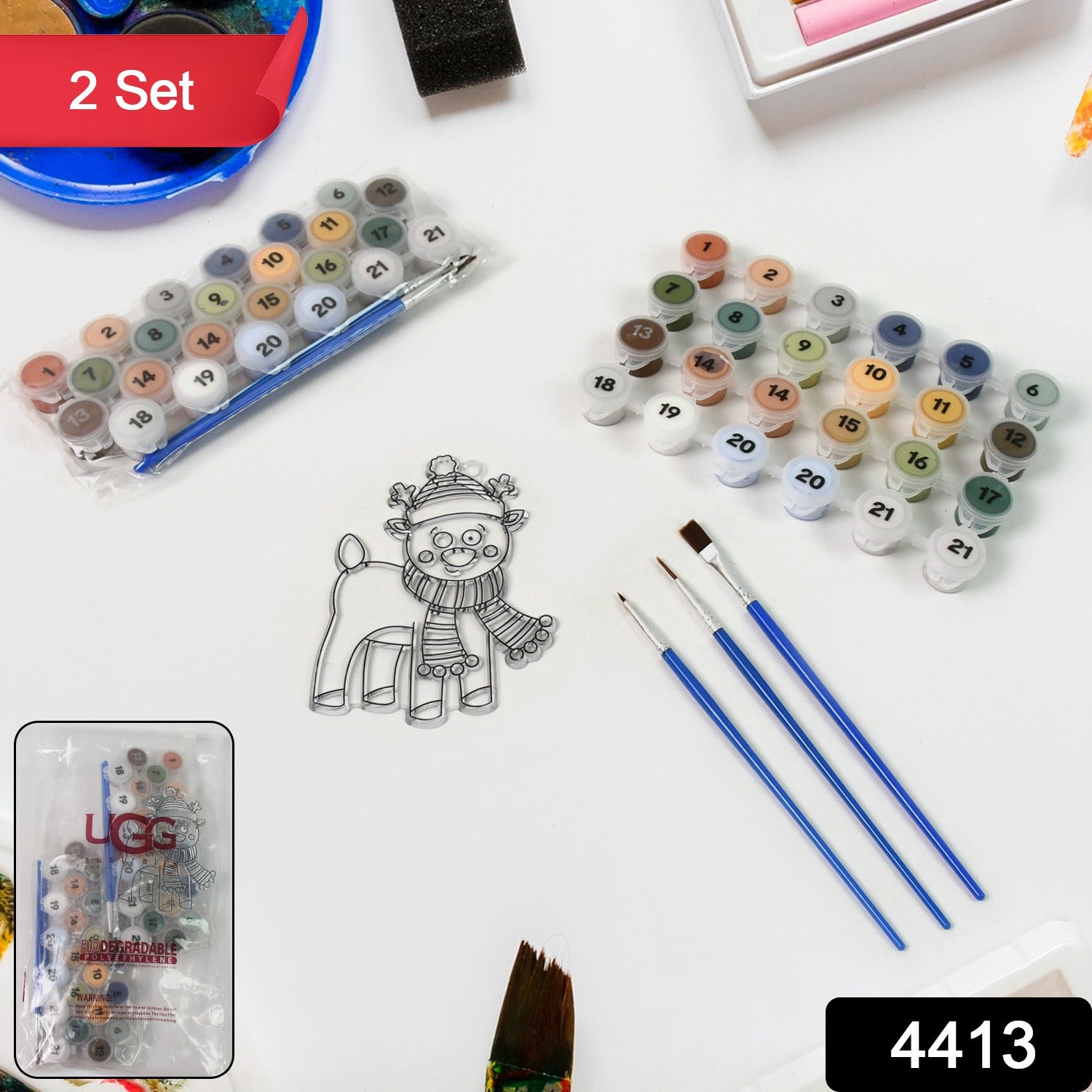 Paint by Number Kits – Adult DIY Art Set with Brushes | Indo Glow Secondary image