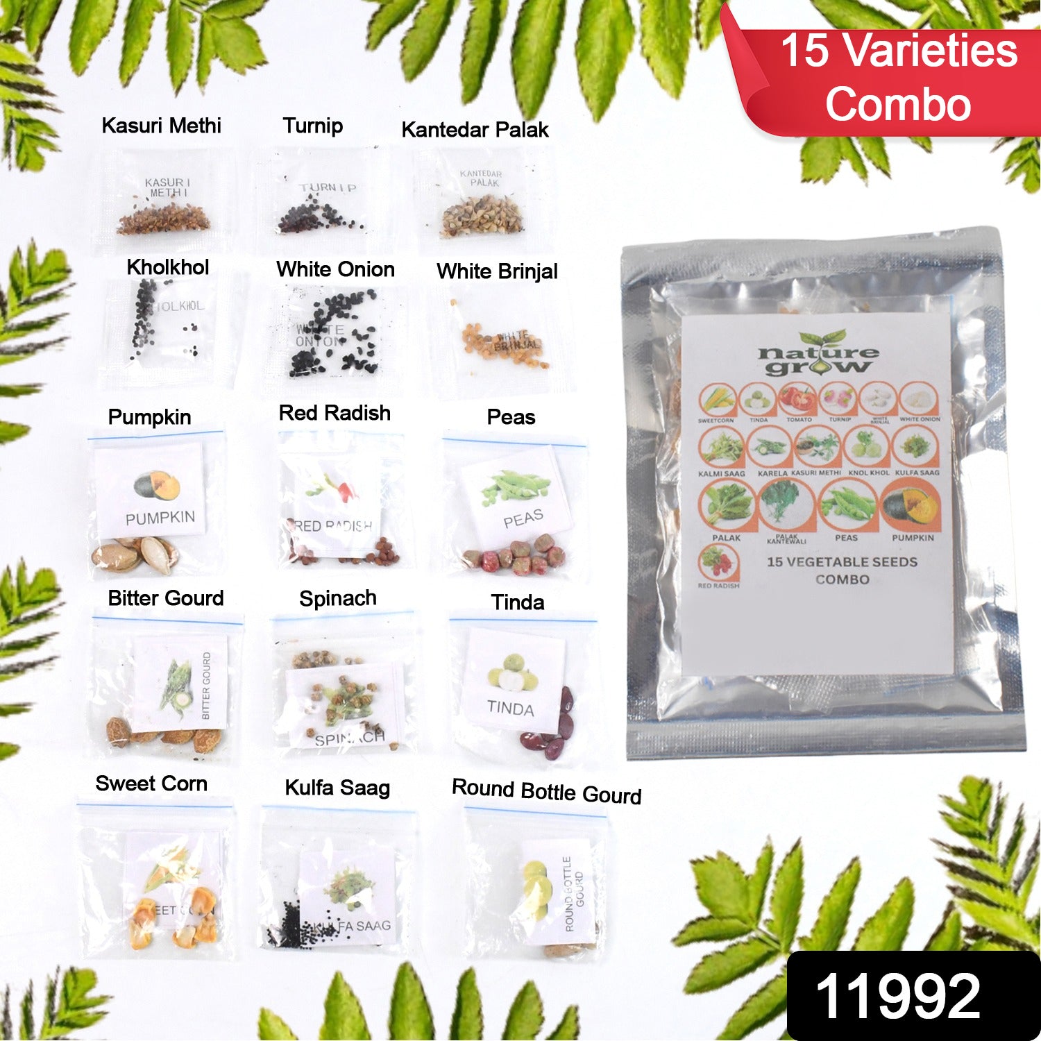 Vegetable Seeds Combo – 15 Varieties for Home Gardening Secondary image