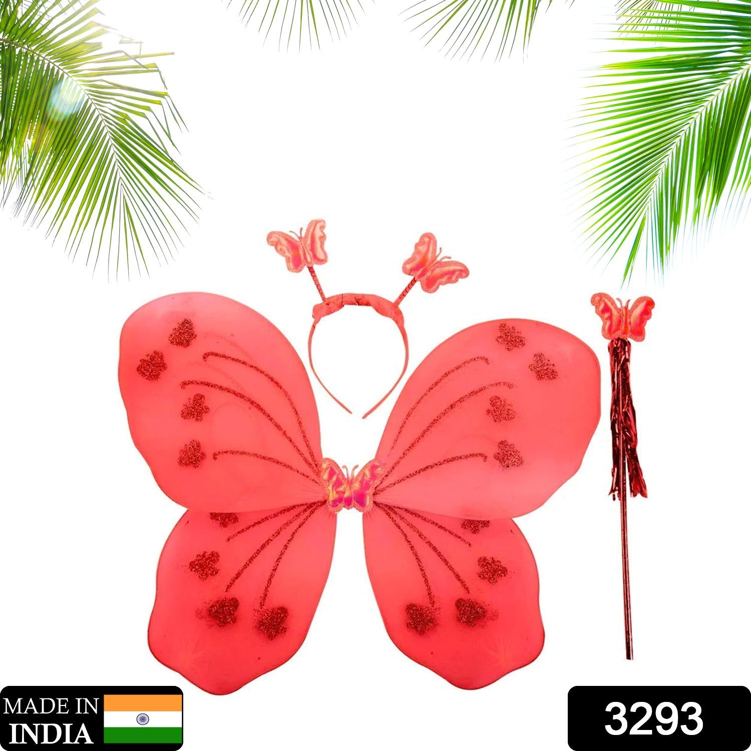 Baby Girl Butterfly Wings – Multi-Color Fairy Costume Set | Little Fashionistas Secondary image