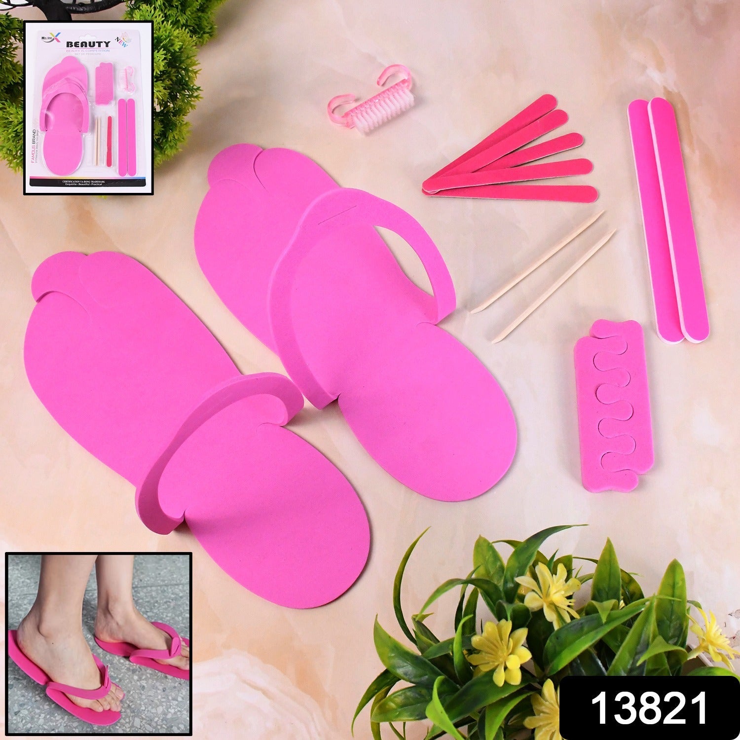 Professional Pedicure Kit – 13 Pc Foot Care Set | Velvet Wipe Secondary image