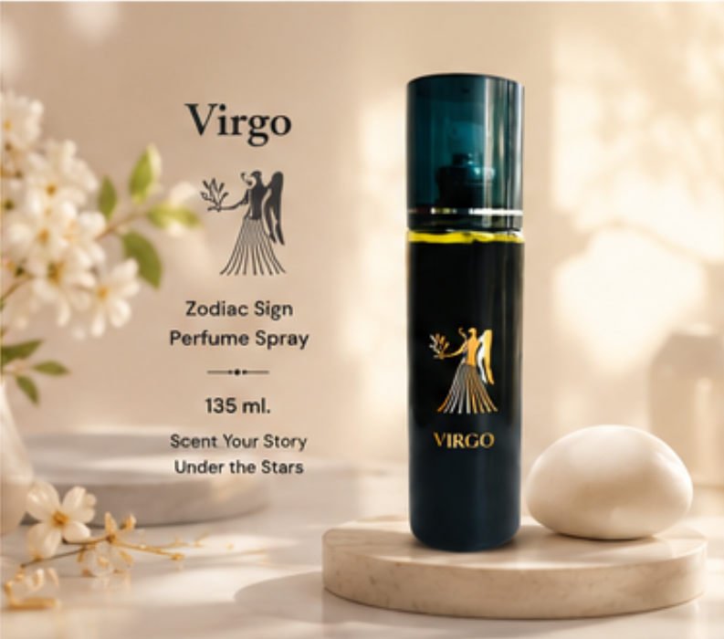 Zodiac Signs Virgo liquid body Spray for men women ( 135 ML ) Secondary image
