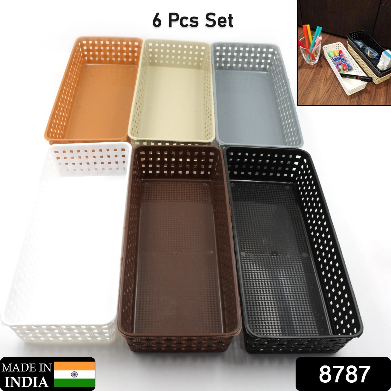 Desk Organizer Tray – 6-Piece Multipurpose Storage | VoltDesk Secondary image