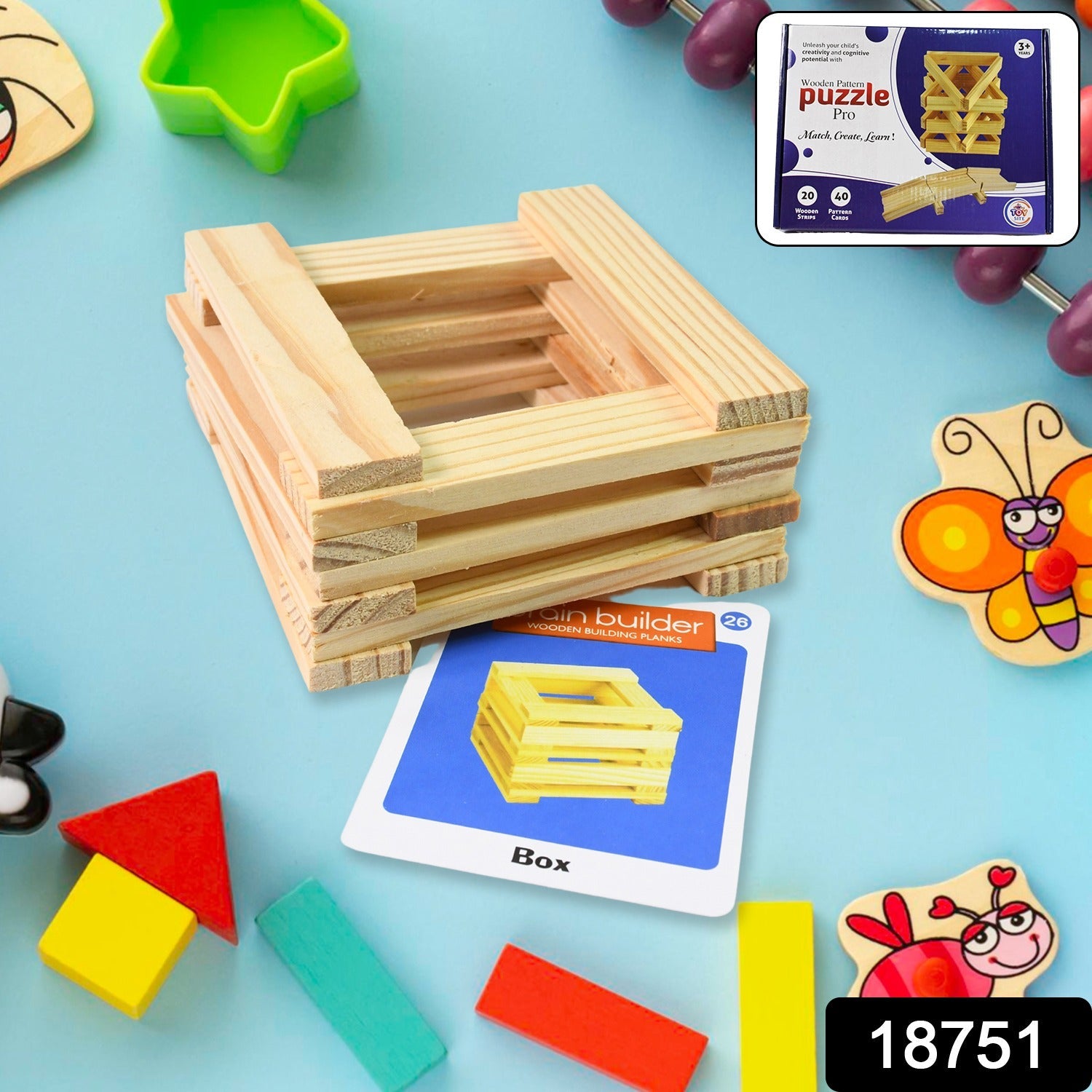 Wooden Pattern Puzzle – Brain Game for Kids & Adults | Puzzle Vista Secondary image