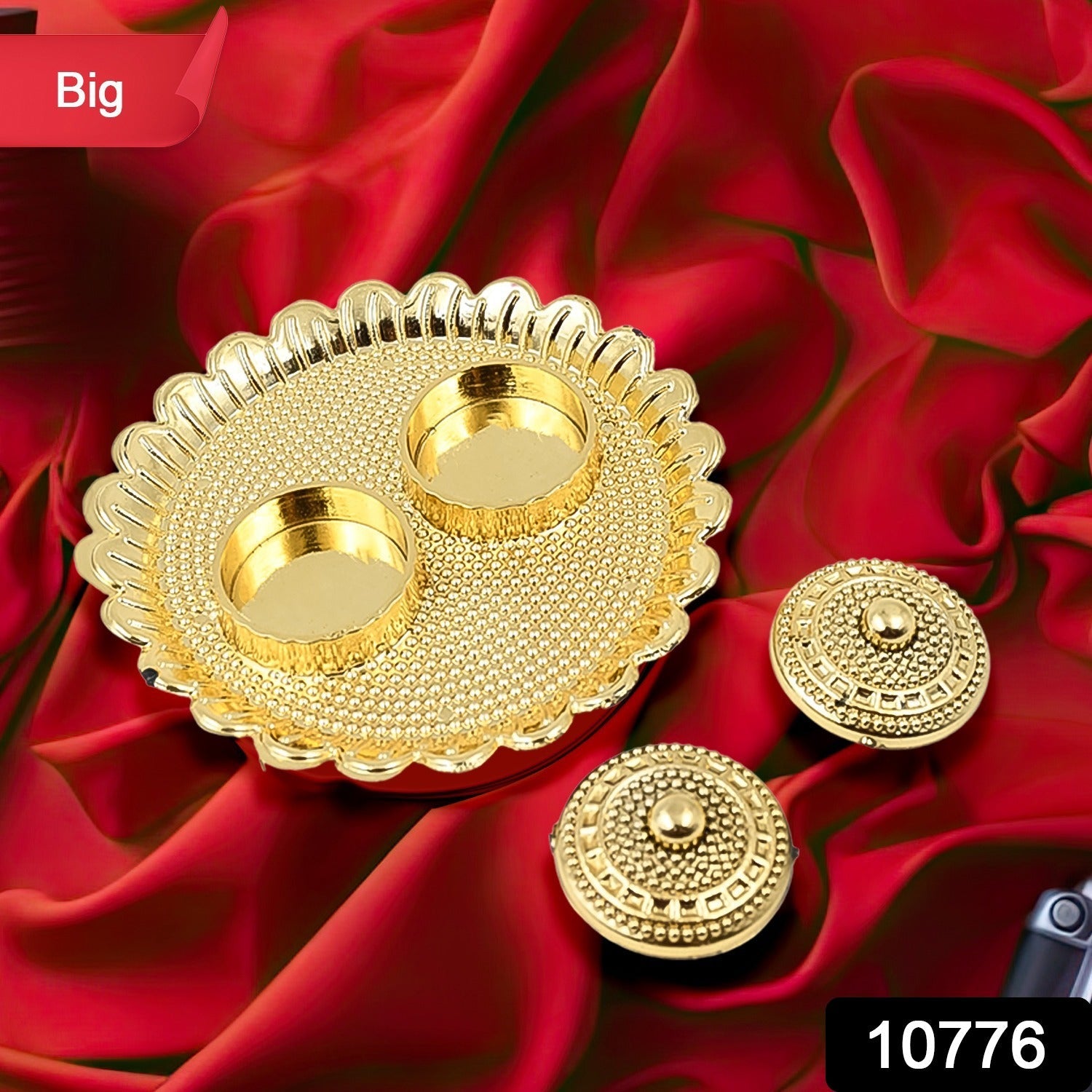 Puja Thali – Round Kumkum Holder for Festivals & Gifts | Indo Glow Secondary image