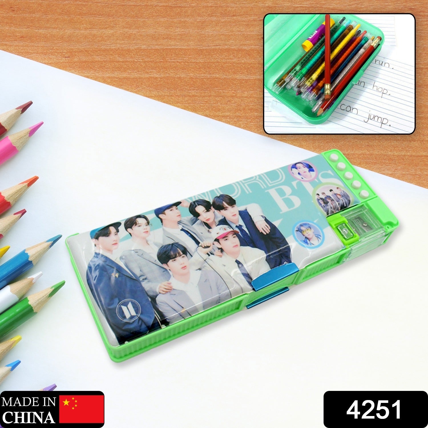 Cartoon Compass Box for Kids – Multipurpose 2 Compartments | Deskrova Secondary image