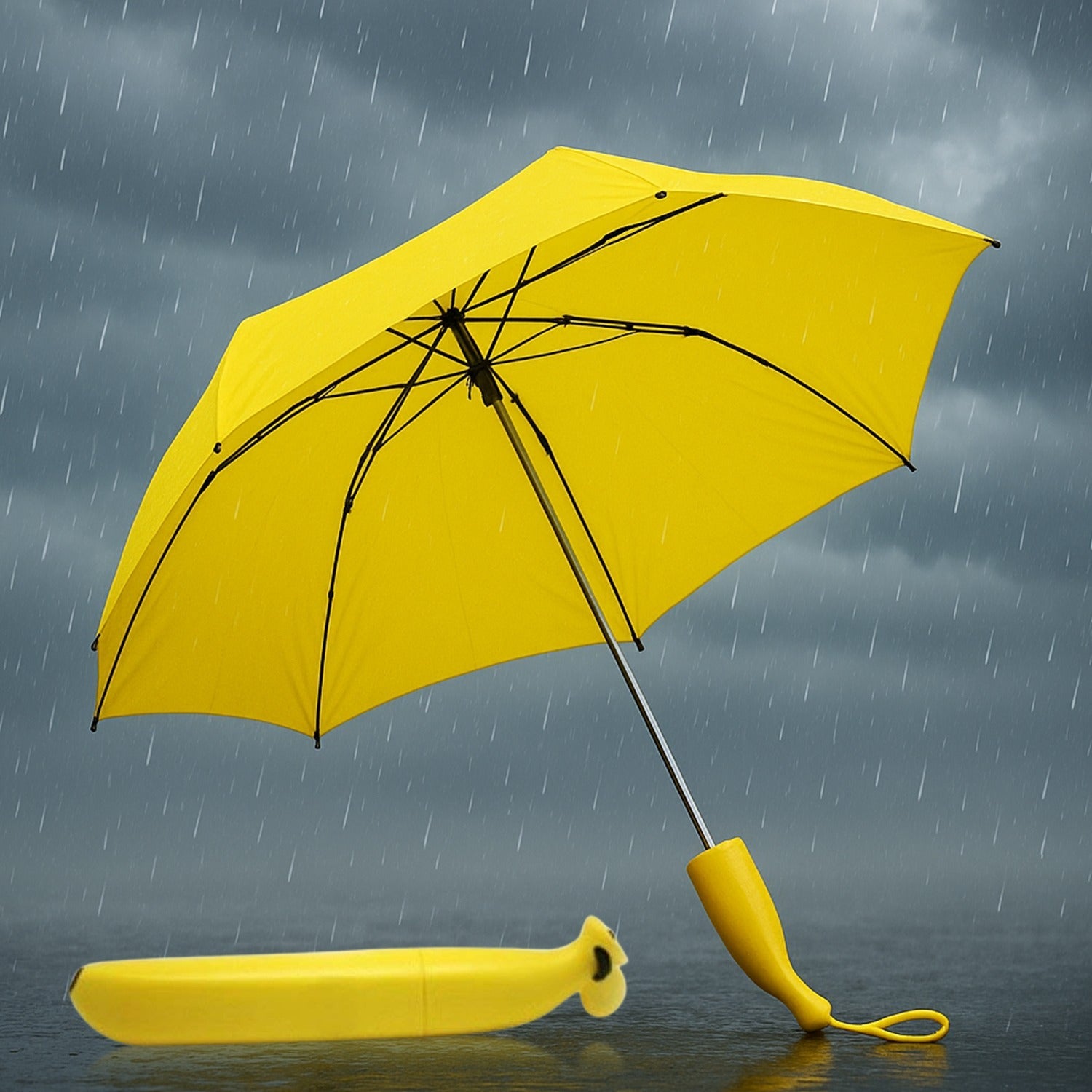 Banana Shaped Umbrella Mini Foldable UV Protection Secondary image