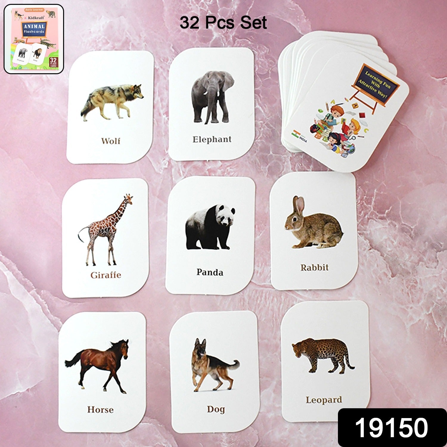 Animal Flash Cards – 32 Durable & Laminated Educational Cards Secondary image