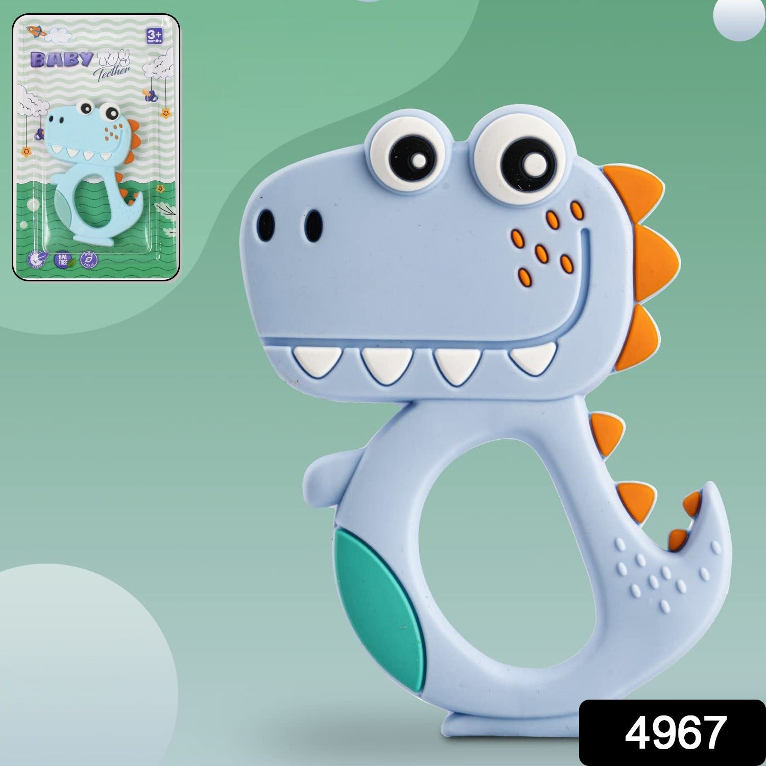 Dinosaur Baby Teether – Soft BPA-Free Silicone | Babyova Secondary image