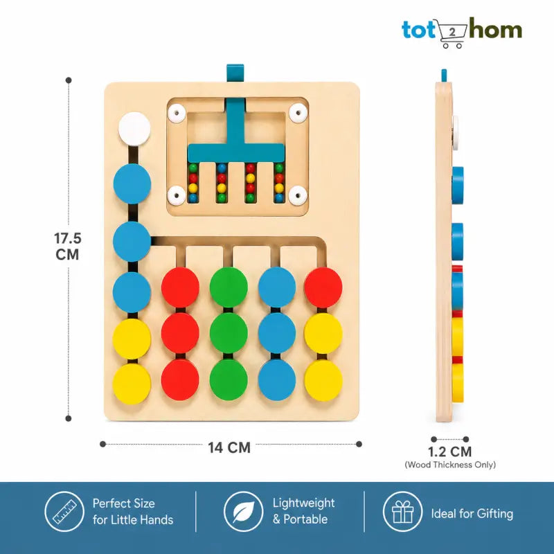 Wooden Colour Matching & Sorting Activity Board for Kids – Educational Learning Toy, Colour Recognition, Fine Motor Skills & Hand-Eye Coordination Secondary image