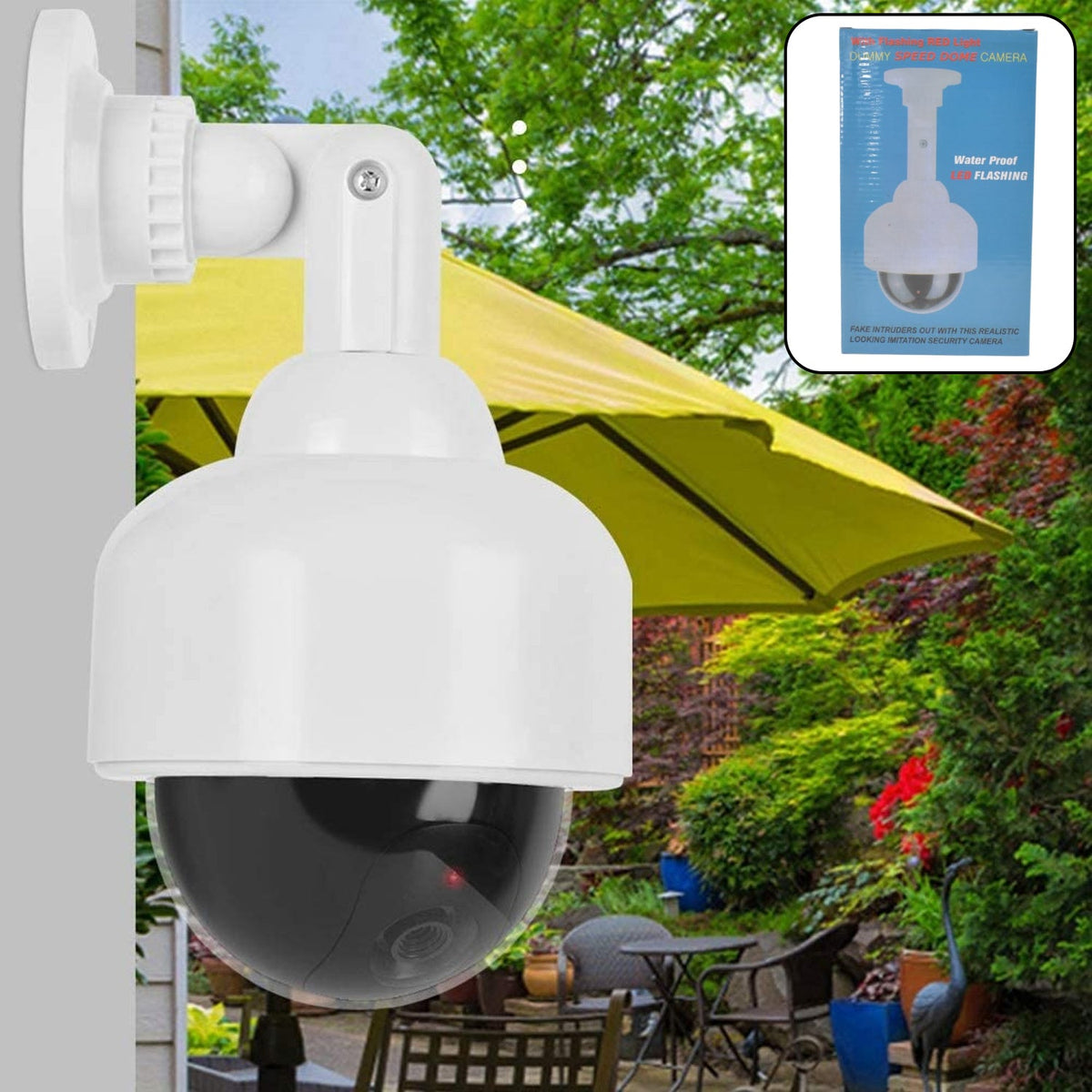 Dummy CCTV Camera by Safelix showing flashing red LED light Main image