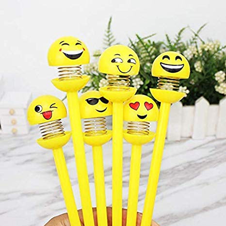 A set of vibrant emoji ballpoint pens, perfect for adding fun to schoolwork. Main image