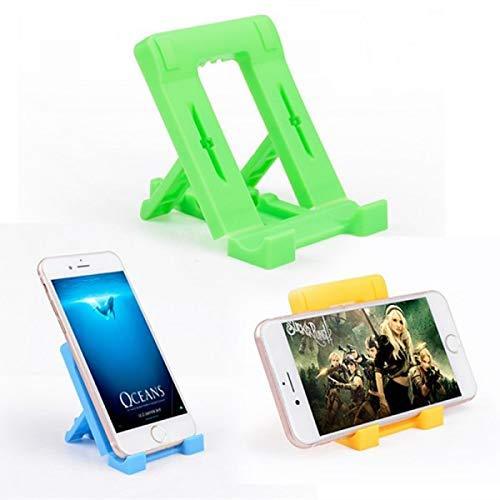 Foldable mobile stand in black, ready to hold a smartphone or tablet. Main image