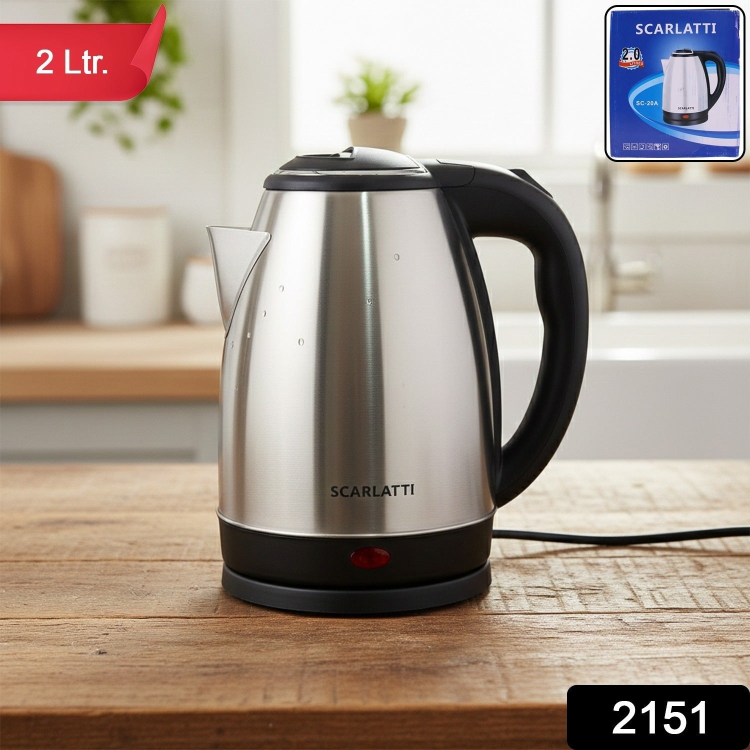Electric Kettle 2L – Fast Boil Stainless Steel Durable Design Secondary image
