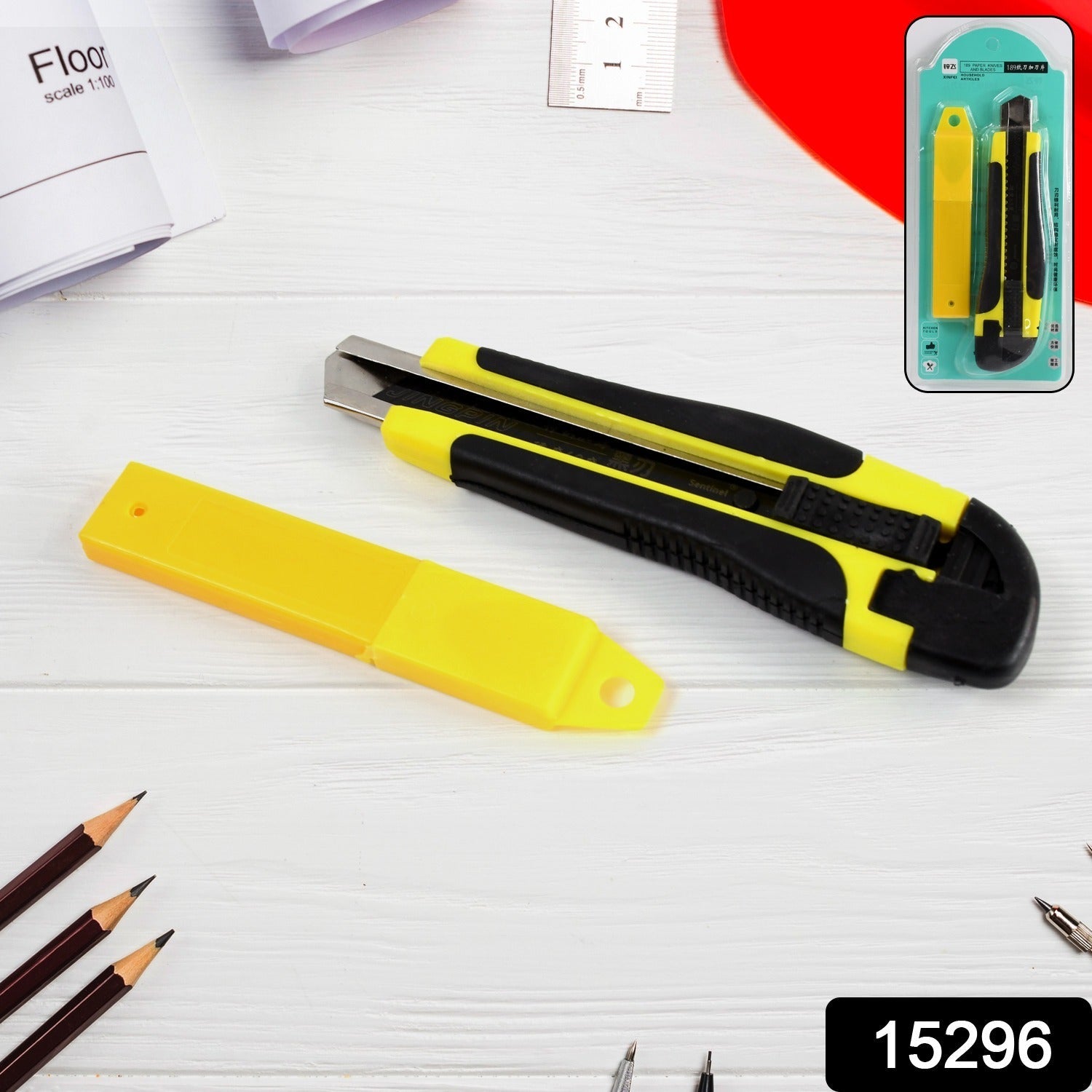 Cutter Knife Set – Heavy-Duty Snap-Off Blades & Safety Lock Secondary image
