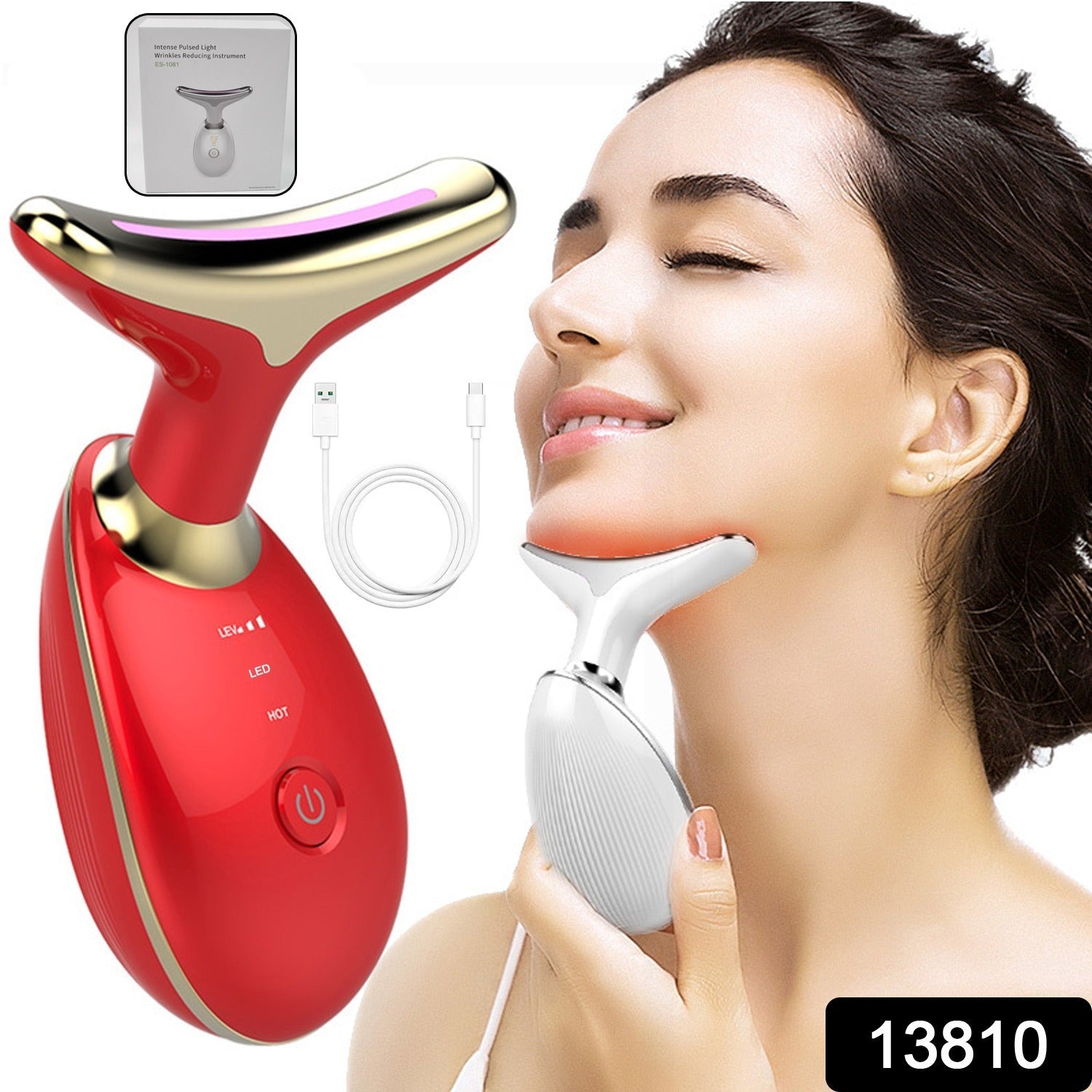 Electric Face Massager – LED Photon Wrinkle Remover | Indo Glow Secondary image