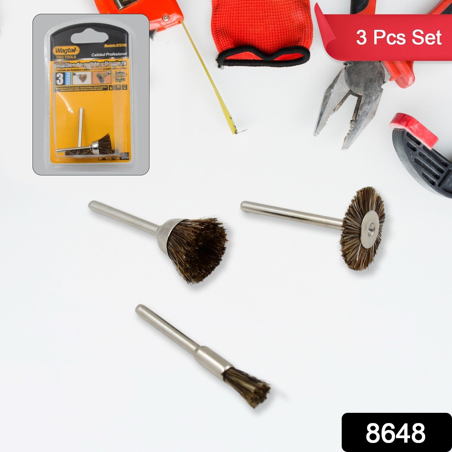 Brass Wire Wheels – 3-Pc Rust & Metal Cleaning Set | ToolMate Pro Secondary image