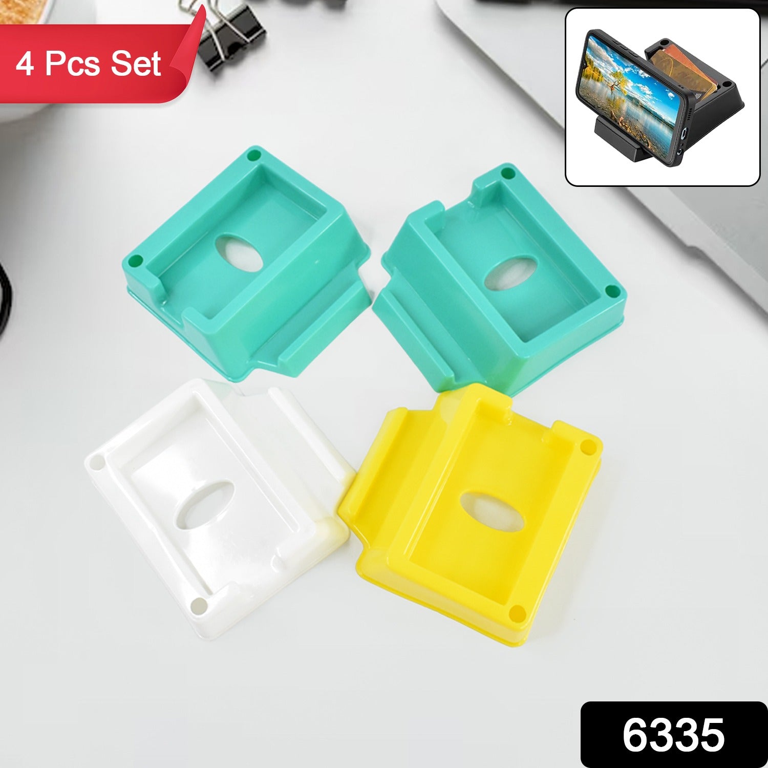 Mobile Phone Stand Holder – Space-Saving 4 Pc Set Secondary image