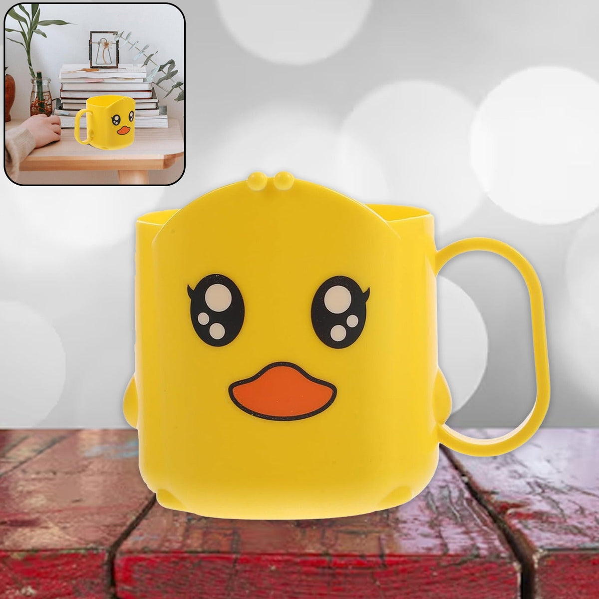 Colorful cartoon plastic toothbrush cup with animal prints for kids Main image