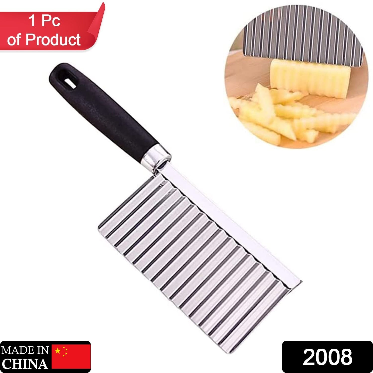 Crinkle Cutter Knife – Stainless Steel Vegetable Slicer | Quickslice Secondary image