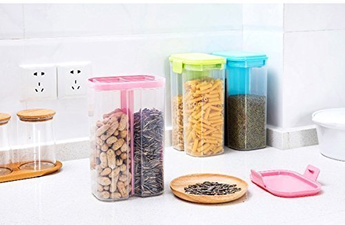 Airtight Food Grain Container – 2 Sections, 2L | Velvet Wheels Secondary image