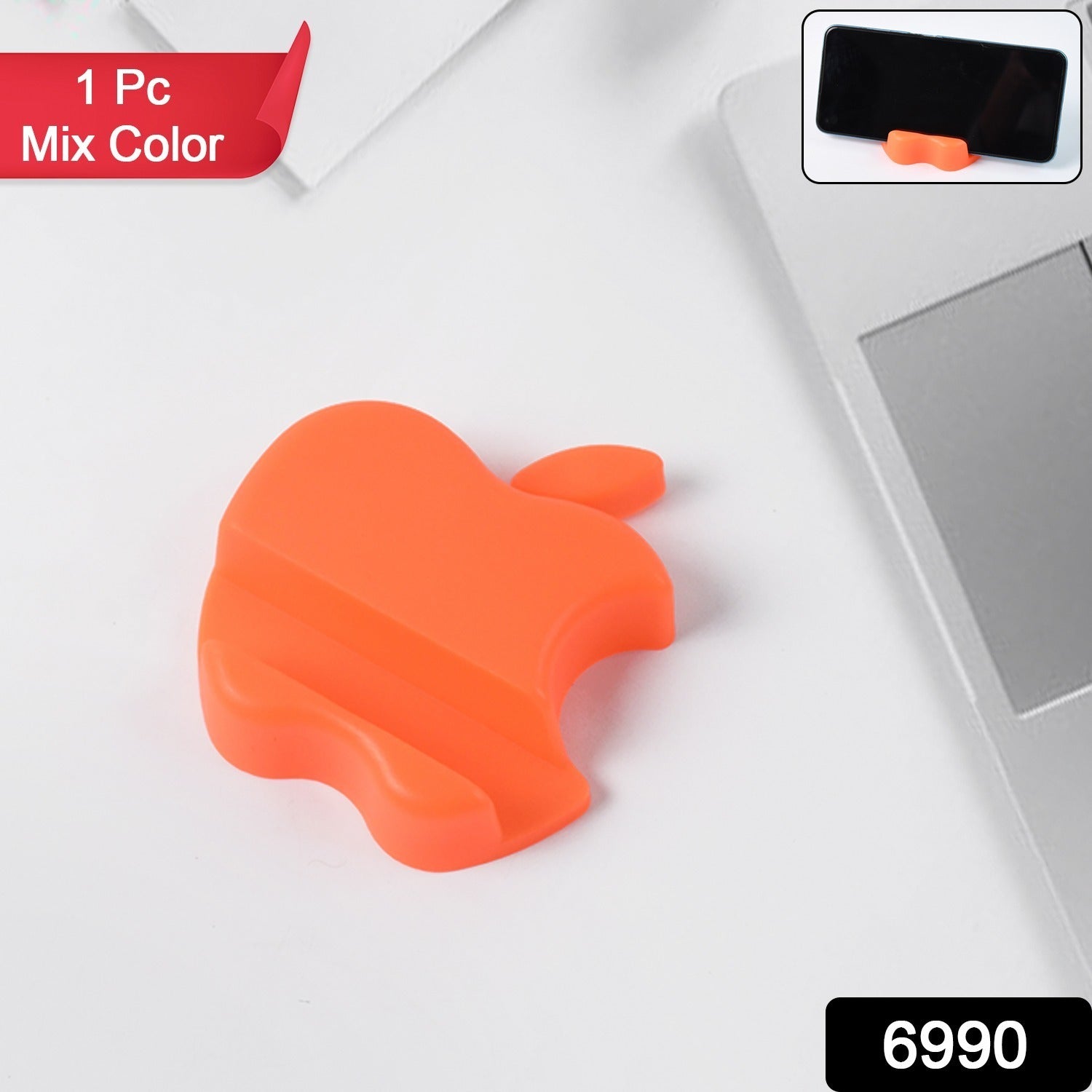 Apple-Shaped Mobile Phone Holder – Compact, Stylish Stand Secondary image