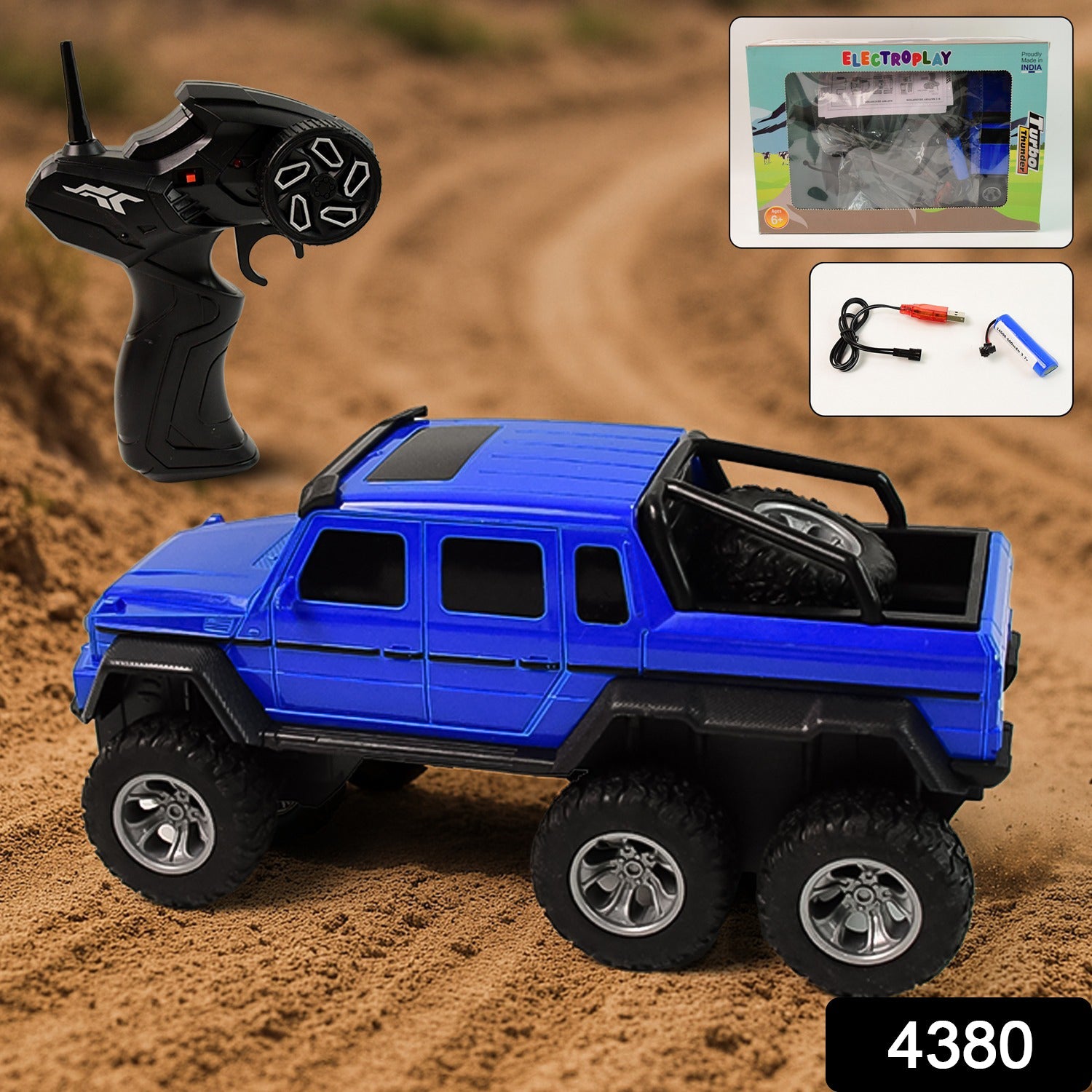 6-Wheel Drive Remote Control Off-Road Car – Rechargeable Fun for Kids Secondary image