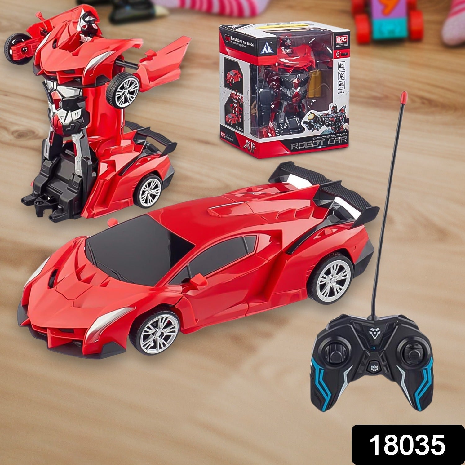 Robot Car Toy – 2-in-1 Transforming RC Car for Kids | Spark Tots Secondary image