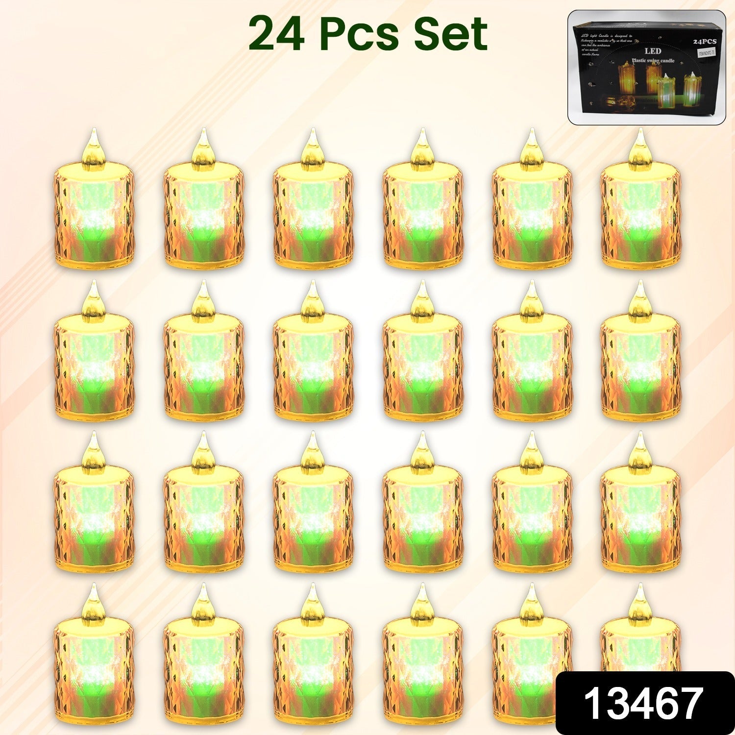 Diwali LED Tea Light Candles – 24 Pc Flameless & Smokeless | Indo Glow Secondary image