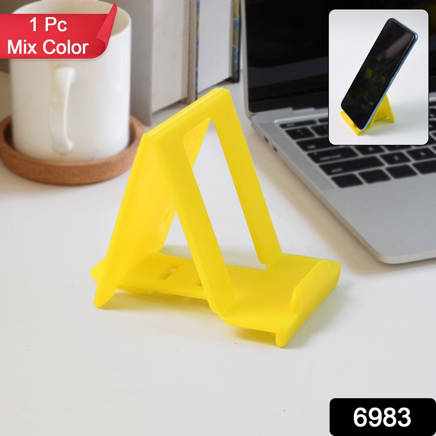 Mobile Phone Stand – Adjustable Foldable & Portable Plastic Holder Secondary image