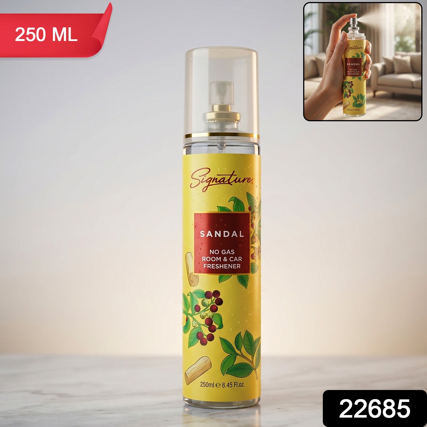 Sandalwood Room & Car Freshener – Long-lasting Natural Fragrance Secondary image