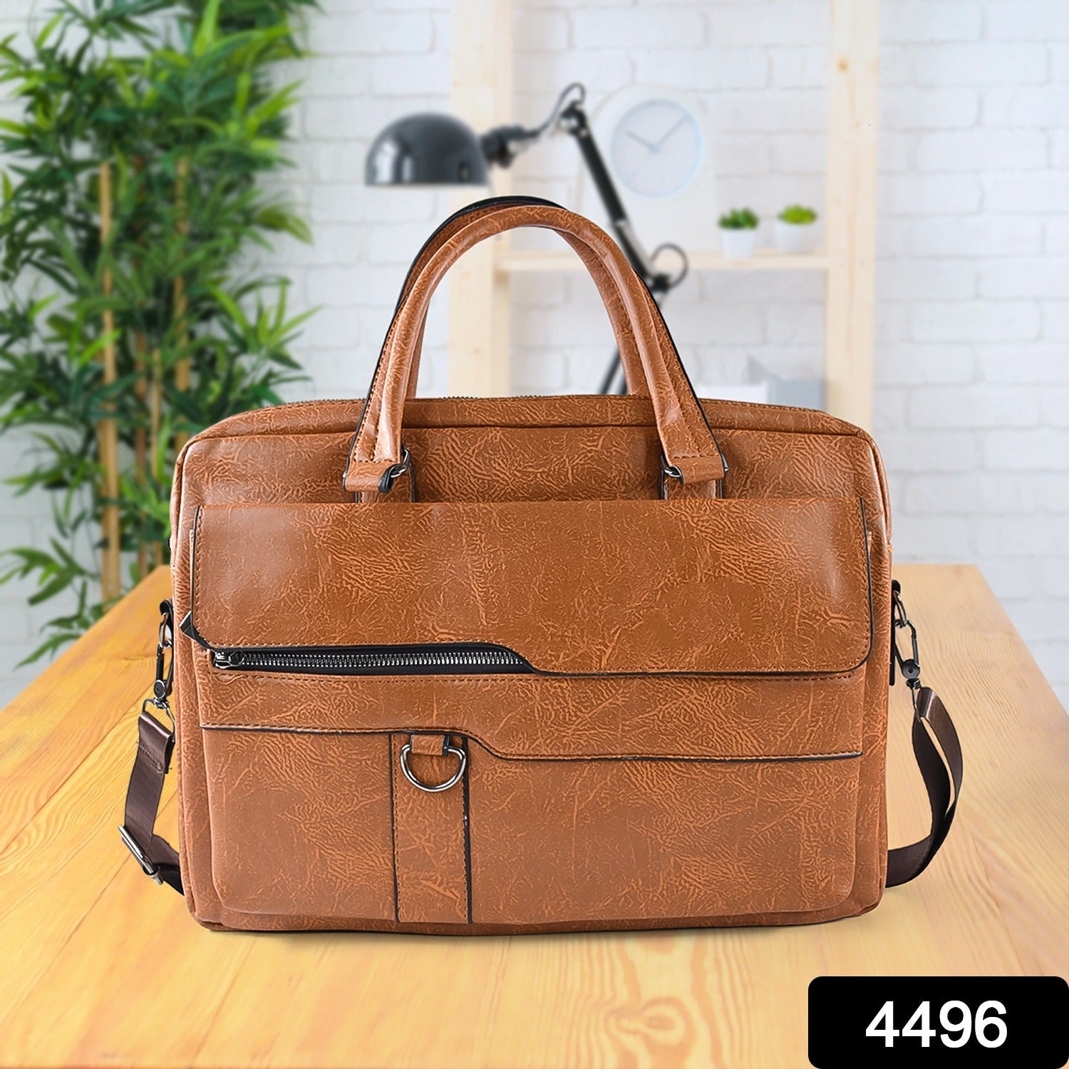 Faux Leather Laptop Messenger Bag – Durable & Stylish Briefcase Secondary image