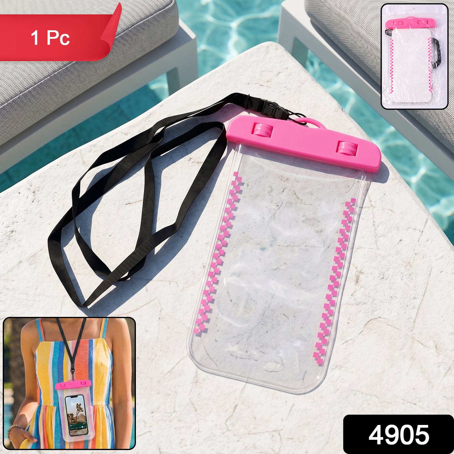 Waterproof Mobile Pouch Cover – Transparent & Secure with Lanyard Secondary image