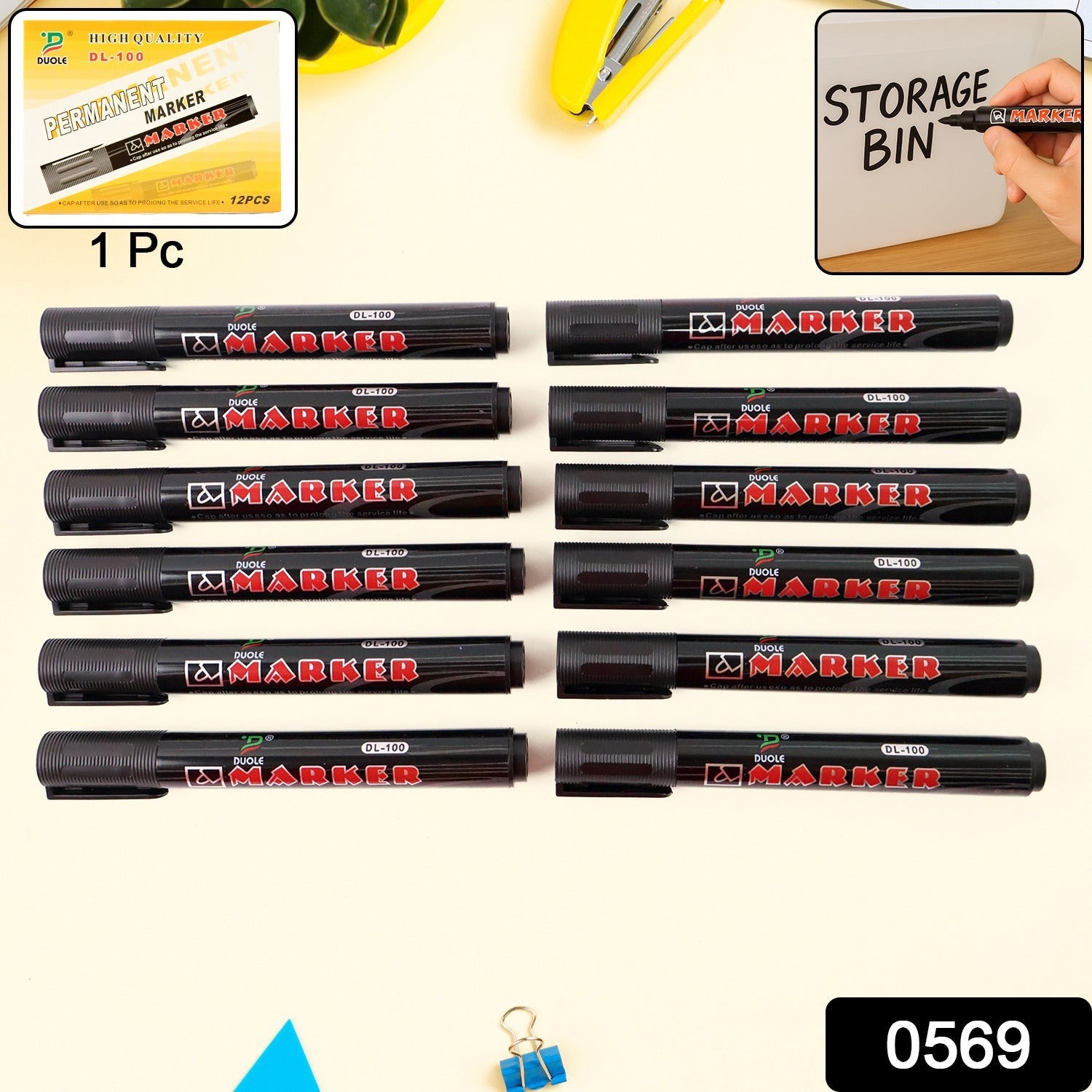 Black Whiteboard Marker – Low Odor Ink & Quick-Dry Bullet Tip Secondary image