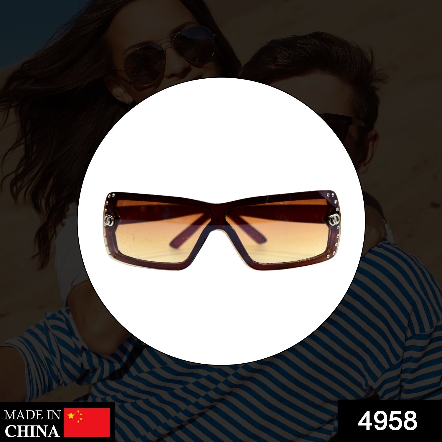 Retro Driving Sunglasses – Vintage Polarized Frames | TinyTrendy Secondary image
