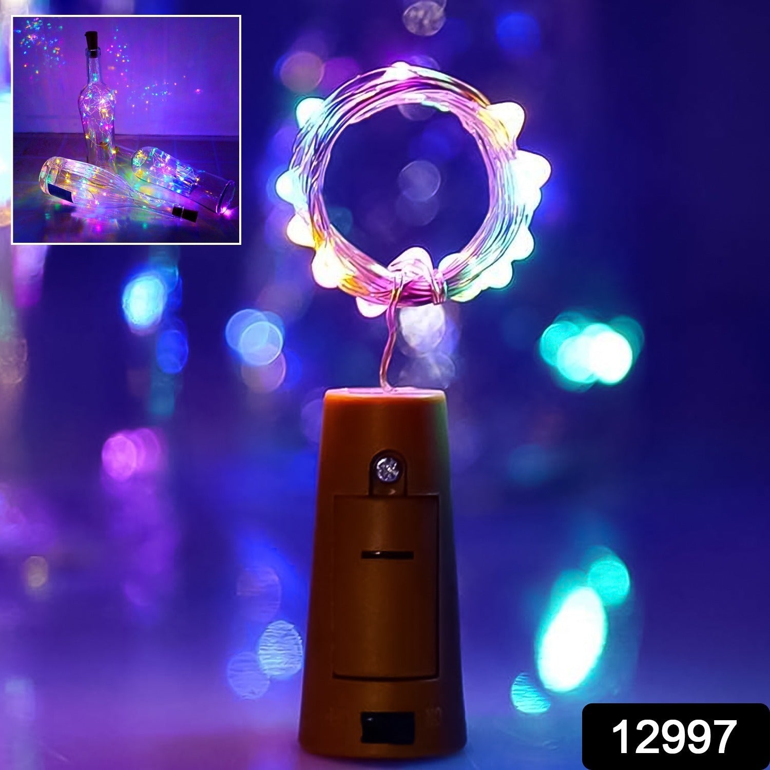 Bottle Cork Lights – Multi-Color LED String Light | Indo Glow Secondary image
