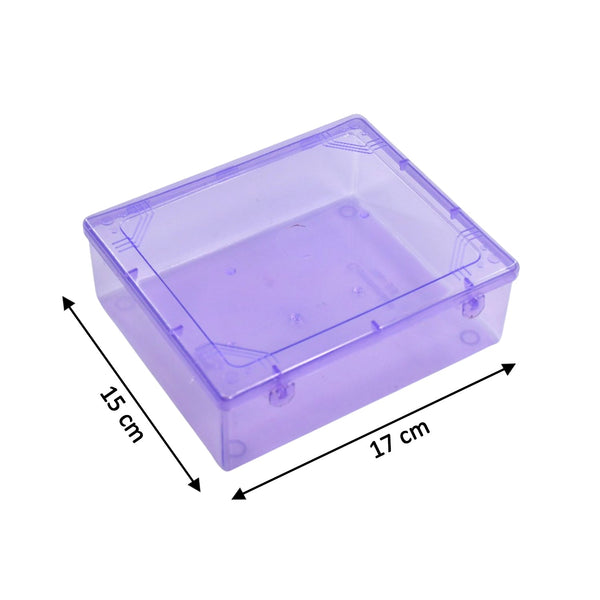 Lightweight plastic container with a secure snap-on lid for versatile storage.
