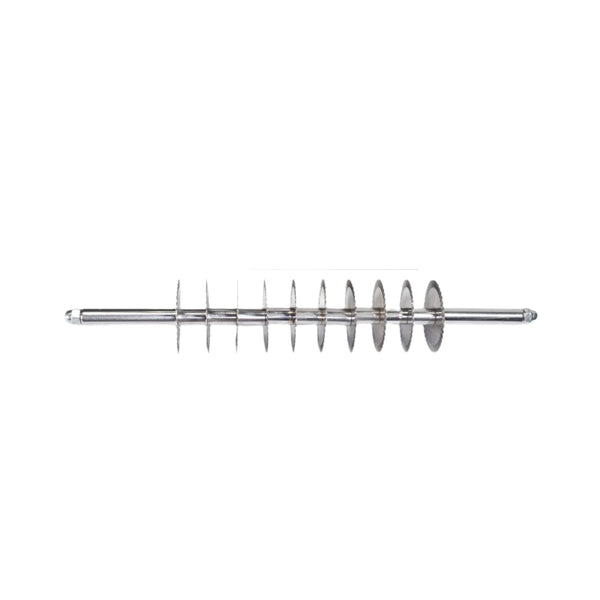 Durable stainless steel dough cutter, easy to clean and store.