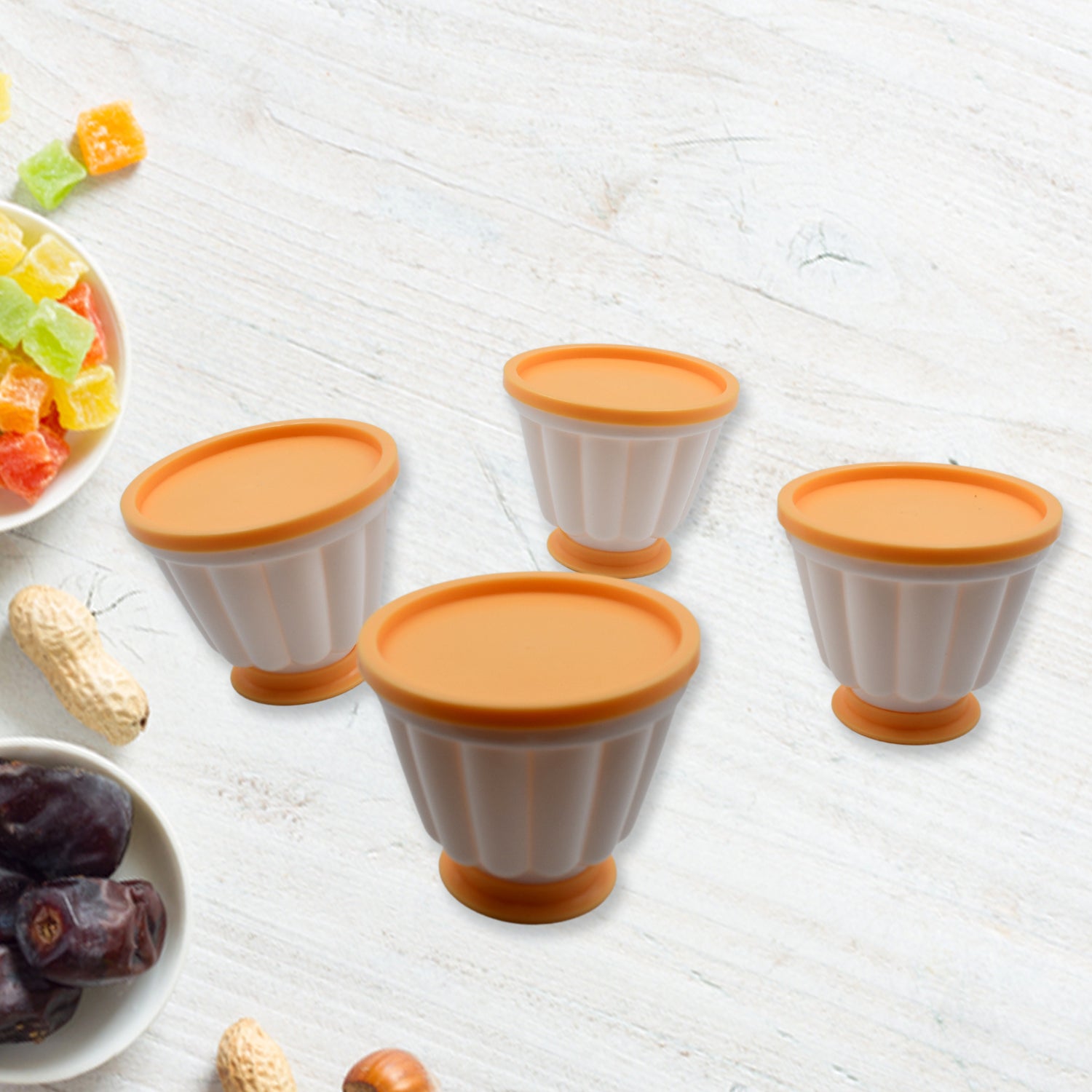 Pudding Molds – Set of 4 with Lids for Desserts | Bake & Dwell Secondary image