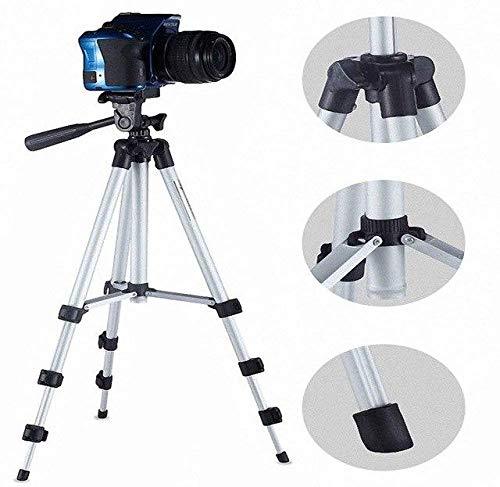 A Gambit camera tripod with a phone holder extended, ready for capturing photos. Main image