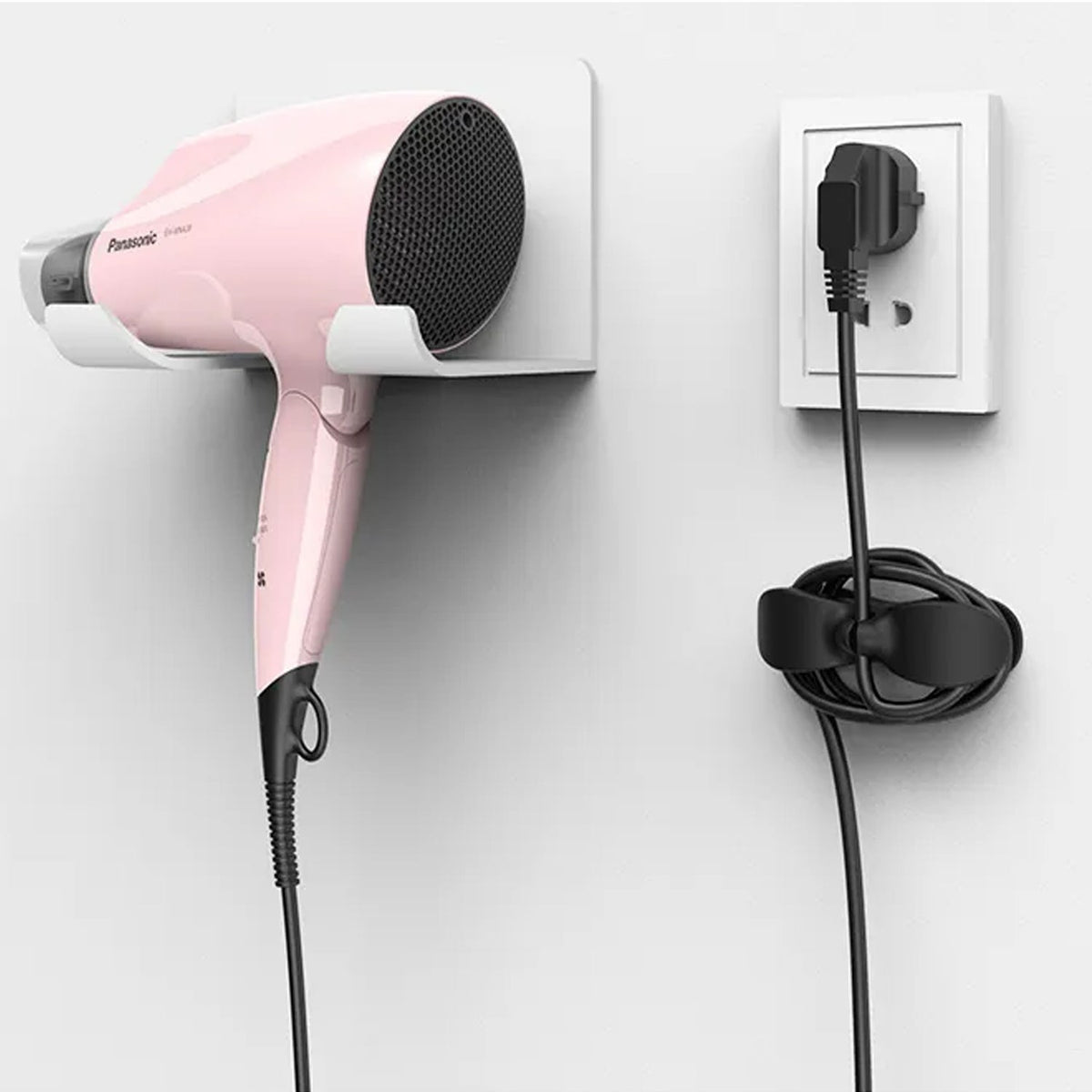 Appliance Cable Organizer neatly wrapped around a mixer cord, showing a tidy kitchen counter. Main image
