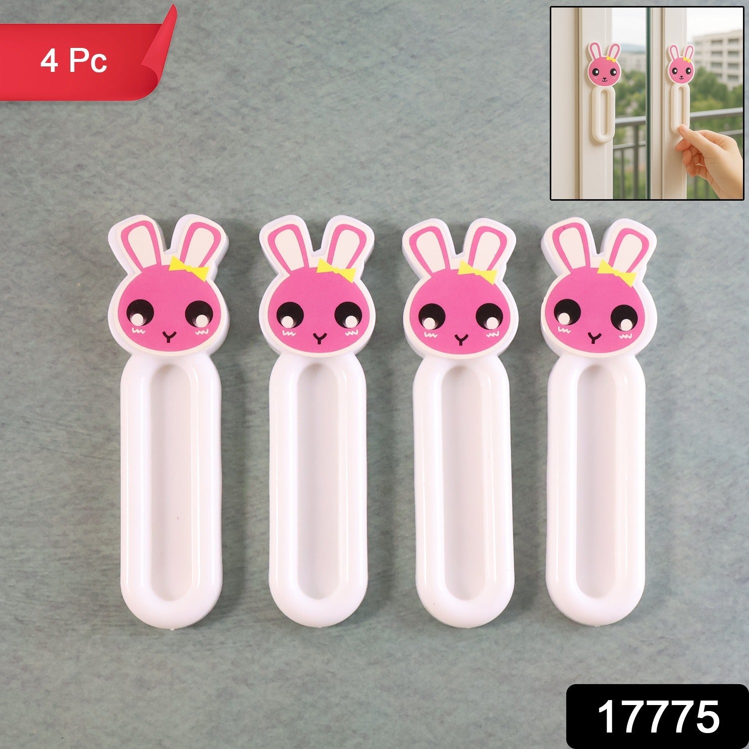 Self Stick Push Pull Helper – No Drill Cabinet Handles 4 Pc Set Secondary image