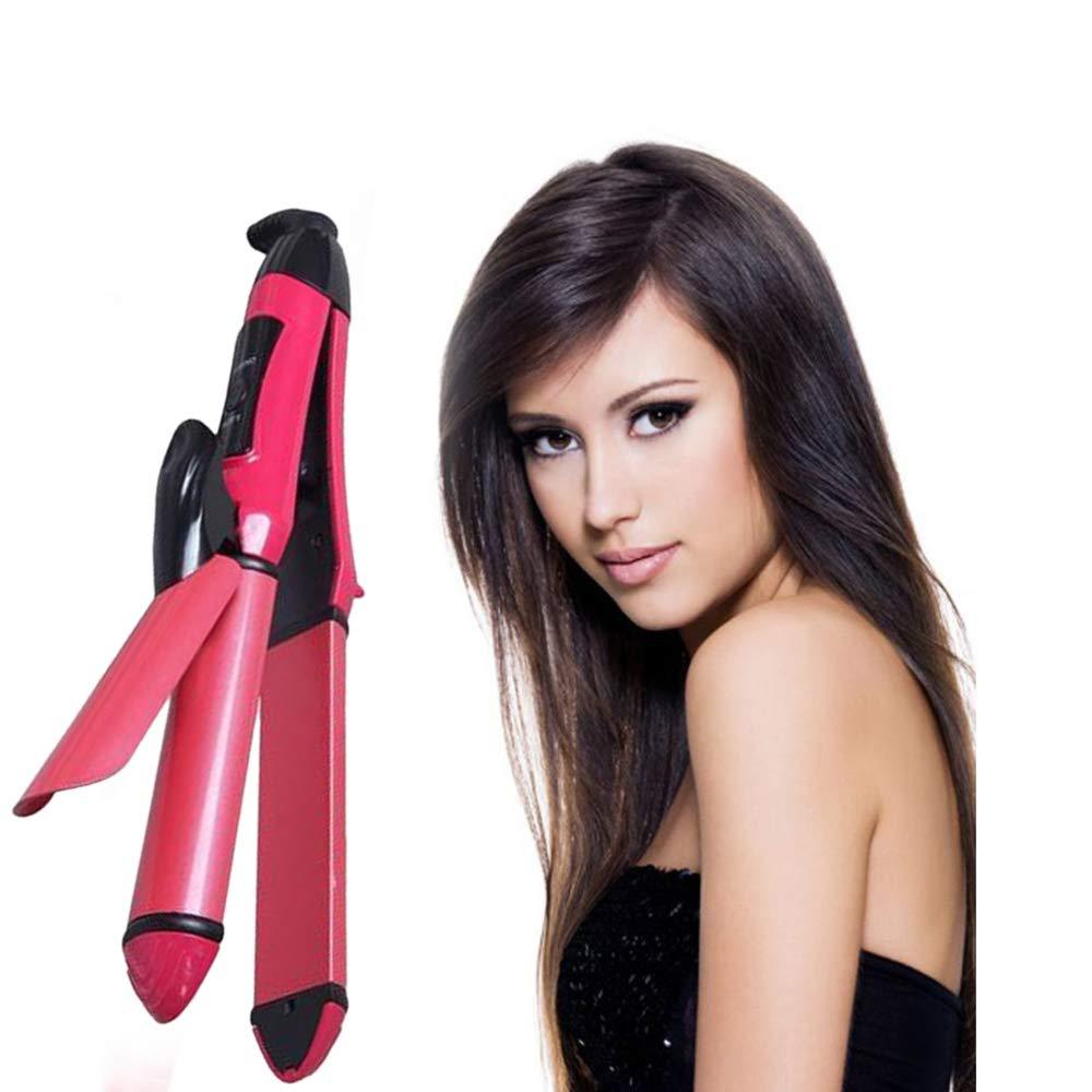 2-in-1 hair straightener and curler for women, showcasing both functions. Main image