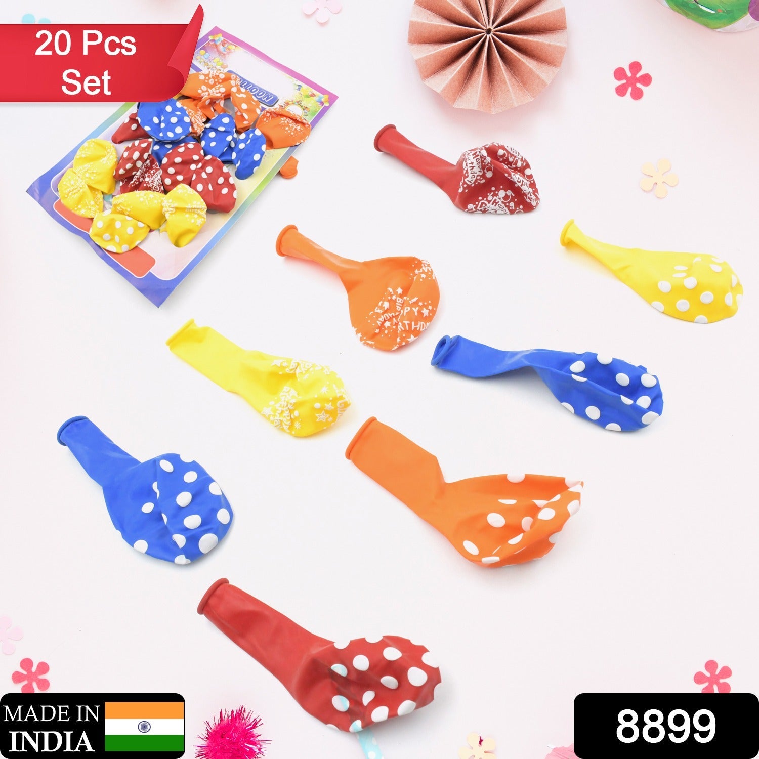 Party Balloons – Multicolor Latex, 20 Pcs Set | Play & Move Secondary image