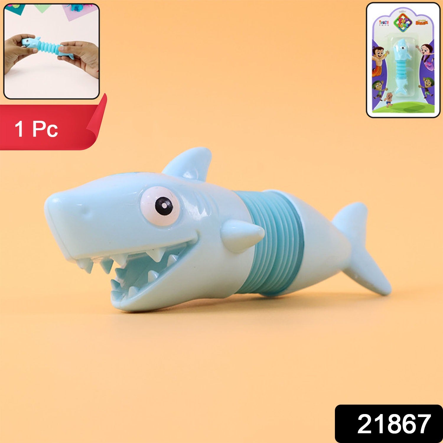 Shark Shape Magic Spring Toy – Fun Stretchable Fidget for Kids Secondary image