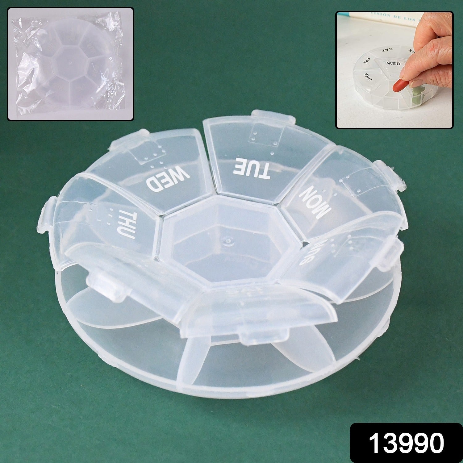 7-Sided Portable Pill Box – Compact Weekly Medicine Organizer Secondary image