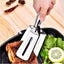 Multifunction stainless steel cooking tongs for serving food