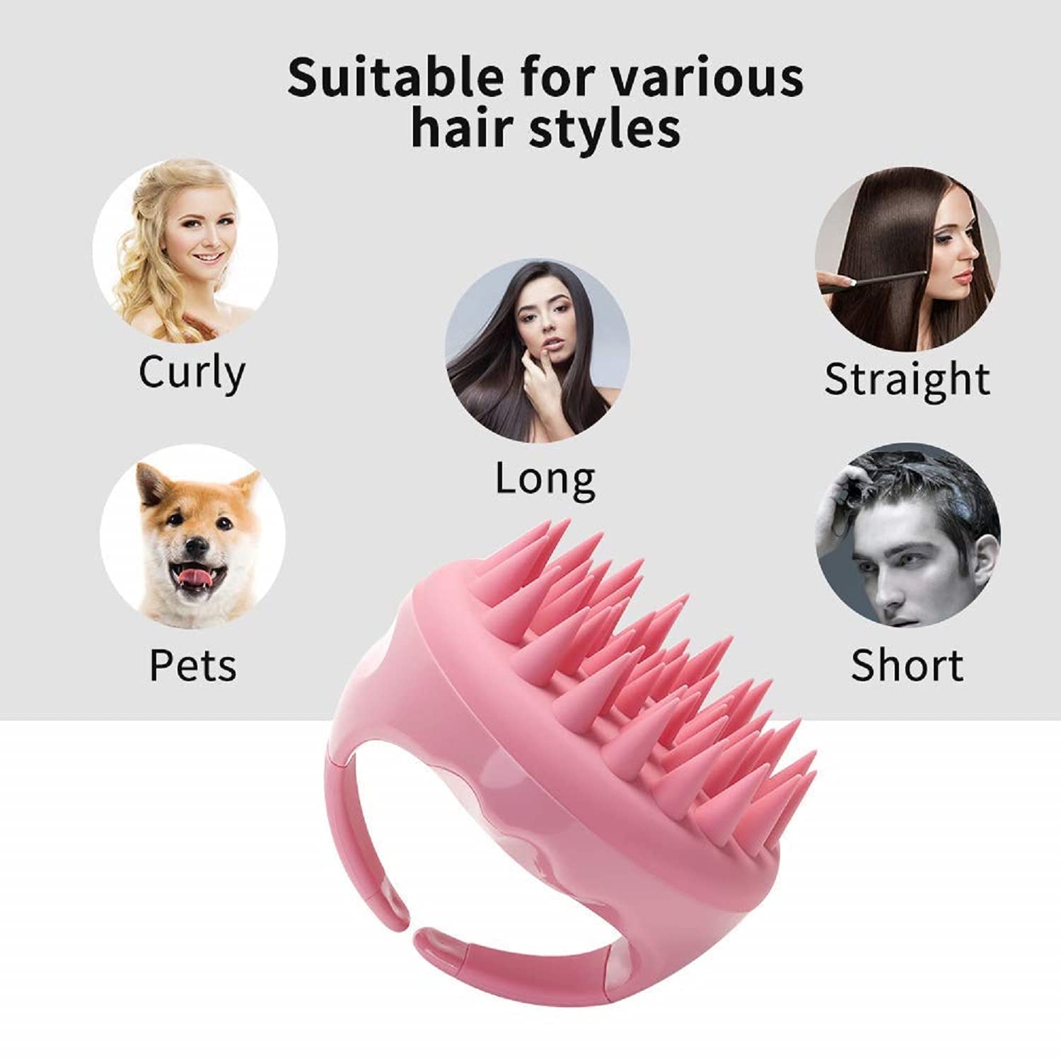 Hair Scalp Massage Shampoo Brush with Soft Silicone Bristles Secondary image