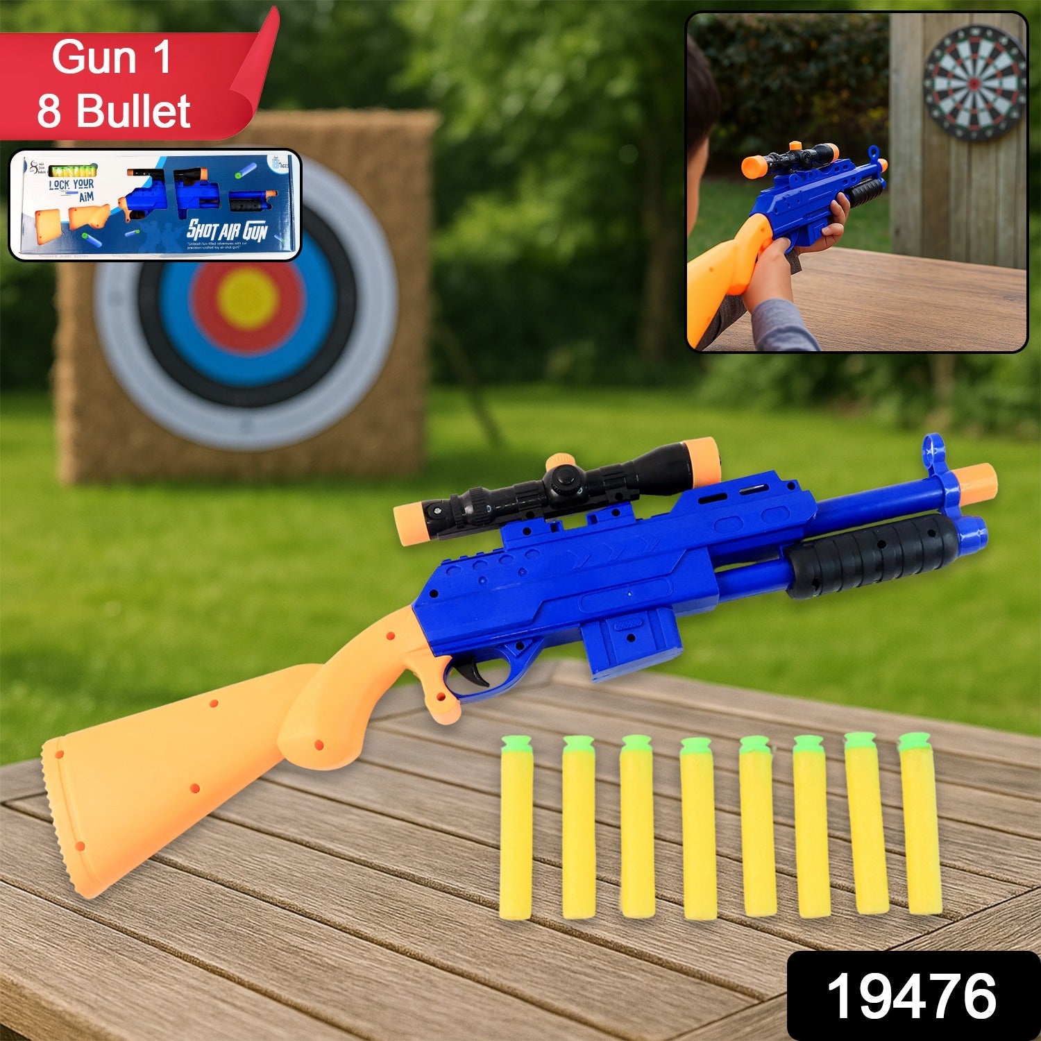 Shot Air Gun Toy with Scope – Safe Foam Bullet Blaster for Kids Secondary image