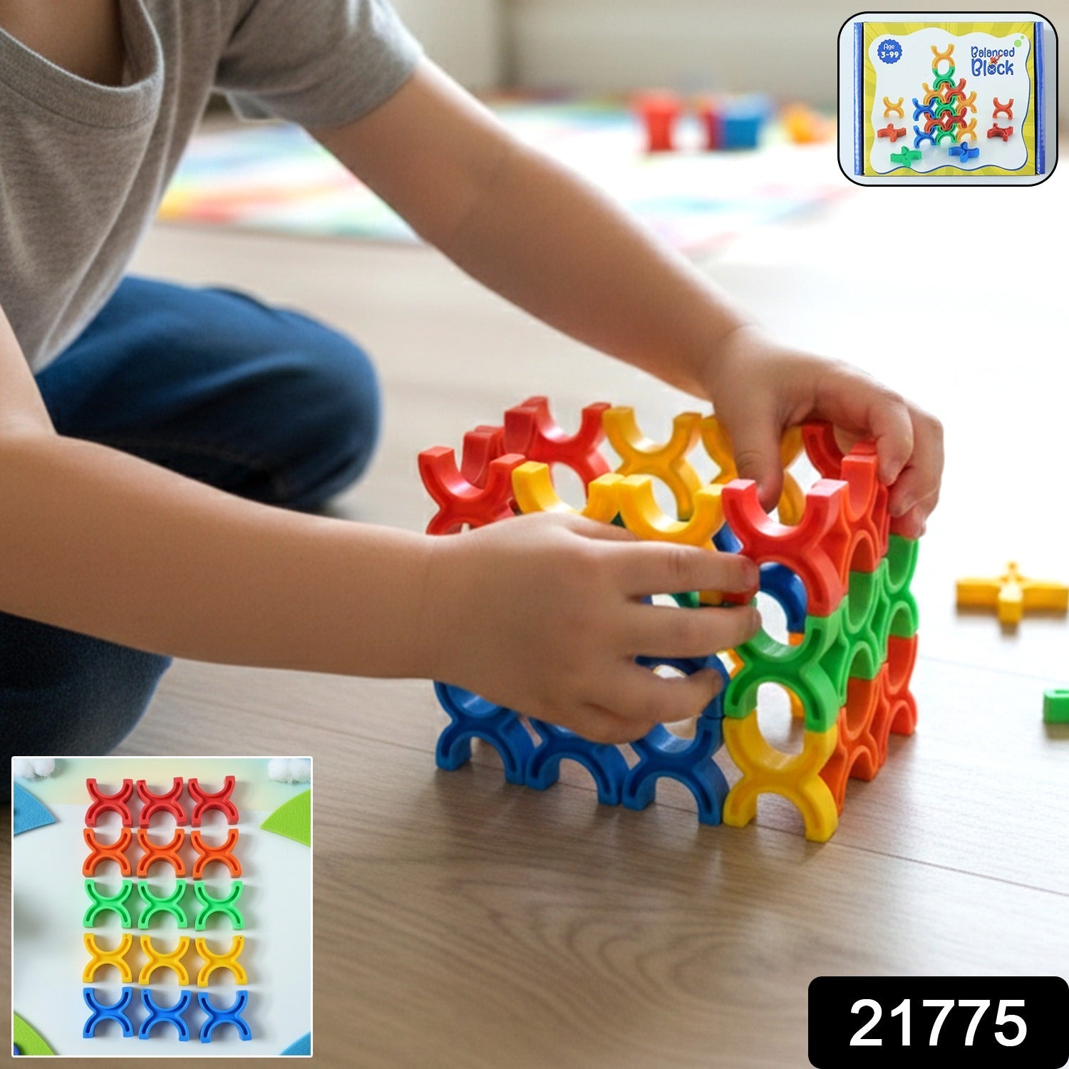 Balanced Blocks Stacking Toy – Boosts Creativity & Motor Skills Secondary image
